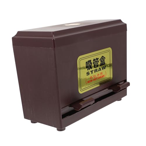 STOBAZA Straw Container Straw Dispenser Lid Easy to Use for Fast Food Restaurant