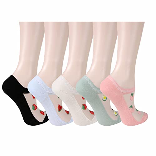 Image of Benefeet Sox Sheer No Show Socks Women Girls Cute Thin Mesh Low Cut Liner Socks for Loafers Boat Shoes