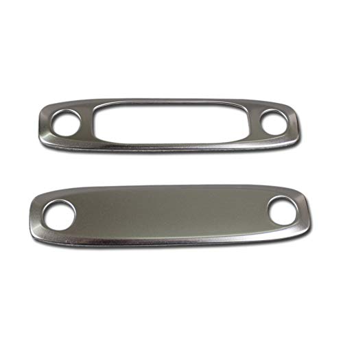 Rqing For Tesla Model 3 2017 2018 2019 2020 2021 2022 2023 Interior Front + Rear Top Reading Light Cover Trims (Silver)