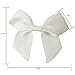AKLVBL 25 Pack Set Satin Ribbon Bows Pretied Bows with Sticky Gel Pads for Treat Bags, Gift Bags, Bakery Candy Bags and Package Decorating or Gift Decorating (White)