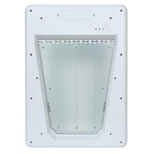 PetSafe SmartDoor Elektronische Haustiertür - Halsband-Schlüsselzugang, Programmierbare Modi, Energieeffizient - Bis zu 5 Haustiere - Groß