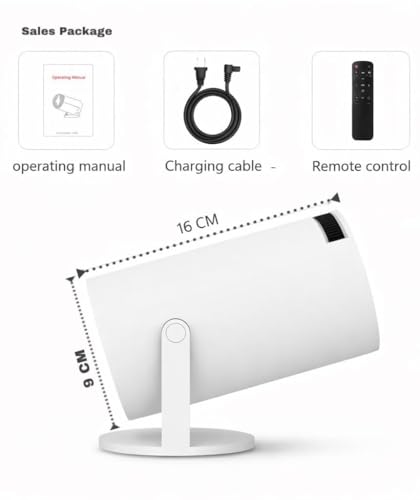 Image of Portable Mini Projector | 720p Resolution Support with 4K Decoding | WiFi 5G & Bluetooth 5.0 | Smart Cinema Projector with Remote | Compatible with TV Stick, Android & iOS