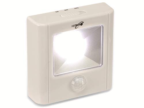 Preisvergleich Produktbild LED-Nachtlicht HEITECH 4003458 mit Bewegungsmelder, weiß, batteriebetrieb