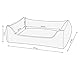 Dehner Lieblinge Hundebett und Katzenbett Sammy, ca. 47 x 37 x 17 cm, Polyester, grau
