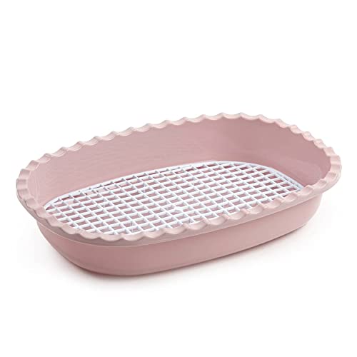 CABLEPELADO Bandeja para descongelar Alimentos, Recipiente para descongelación de Alimentos con Rejilla, Descongelación Rápida Alimentos, Polipropileno, 32 x 21,5 x 6 cm, Color Rosa