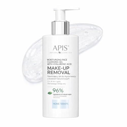 Apis Face Cleanser Gel with Hyaluronic Acid - Gentle Cleanser & Makeup Remover - Moisturizing Face Wash for All Skin Types - Clean and Moisturized Skin - 96% Natural Ingredients
