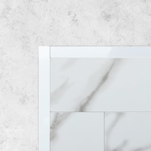 DICOFUN 24-Pack Polished White Peel and Stick Tile Trim, 6" Self Adhesive Molding Edge Trim for ...