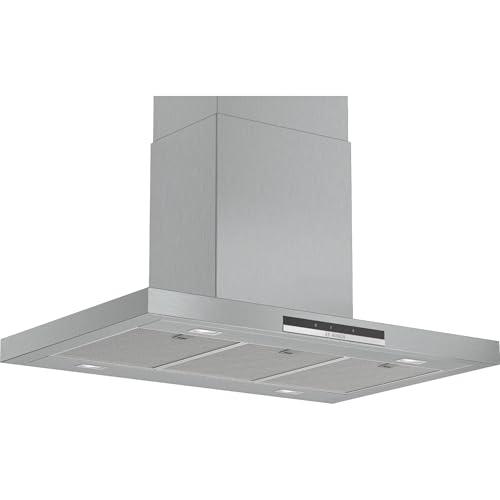Bosch DIB97IM50 Hotte îlot Série 4 - 1 moteur et 4 vitesses d'aspiration dont 1 intensive - Eclairage LED - 90 cm - 256 W - Inox