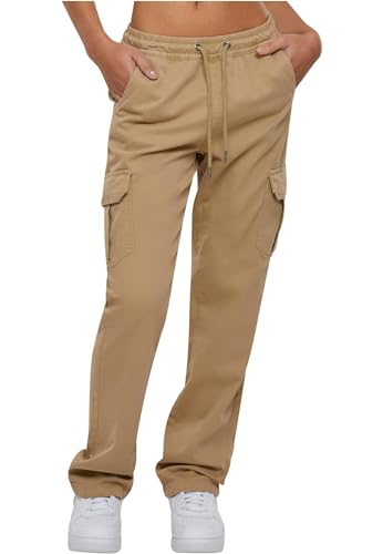 Urban Classics Damen Hose Ladies High Waist Twill Cargo Pants...