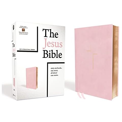 The Jesus Bible, NIV Edition, Leathersoft over Board, Pink, Comfort Print Cover
