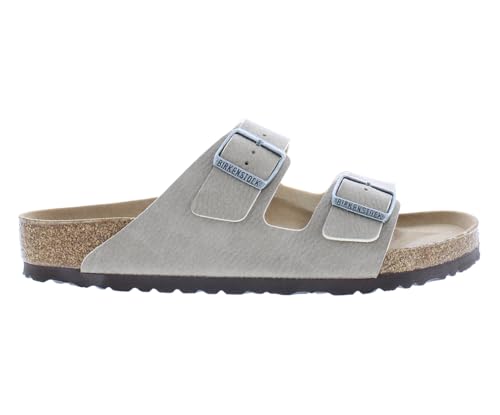 Image of Birkenstock Arizona Unisex Shoes Size 10, Color: Desert Dust Gray Taupe /Brown /Beige