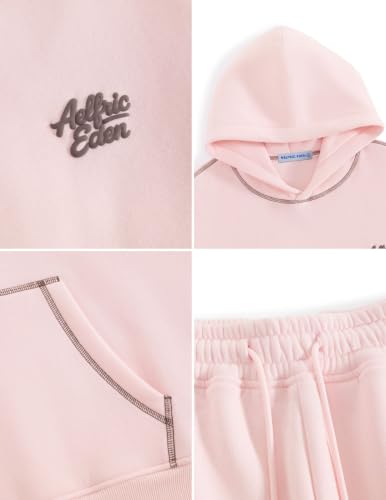Image of Aelfric Eden Sweatsuits Women 2 Piece Outfit Fall Fleece Tracksuit Matching Oversized Hoodies Baggy Sweatpants Set