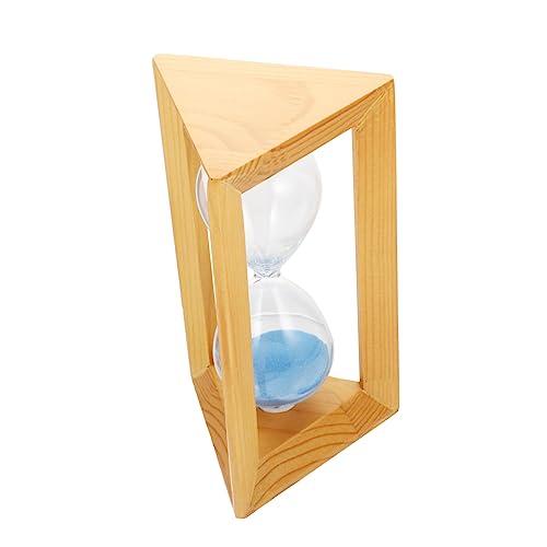 WATIIFUFU シー木製ガラス砂時計 刻みマー 簡易デスクトップ用 管理ツール 自然色 流砂 家用装飾品 写真撮影小道具
