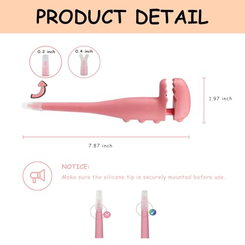 Image of Pet Pill Dispenser, Pet Piller Gun Oral Tablet Capsule,Silicone Syringes for Cats, Dogs and Small Animals (Pink-Pusher+Syringe)
