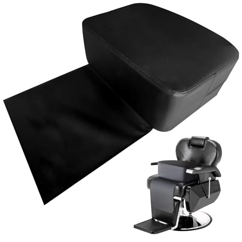 Siège d'appoint pour chaise de barbier en PVC noir rembourré pour salon de coiffure