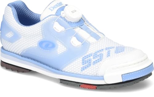 Dexter Women's SST 8 Power Frame Boa Bowling Shoe (for Right and Left Handed Bowlers. Women's Shoe Sizing) s - White/Blue 8
