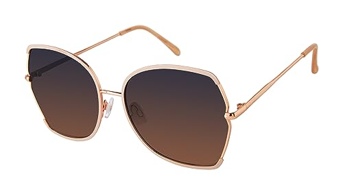 TAHARI Women's Square-Metal Butterfly Sunglasses