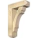Ekena Millwork BKT0604X18X26OLY04RDF Olympic Craftsman Rough Sawn Bracket w/Offset Brace, Douglas Fir