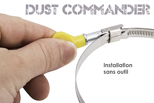 DUST COMMANDER KBHC100R spiral hose clamp, set of 4, 100 mm, clockwise, right, stainless steel, Yellow, 100mm - Image 4