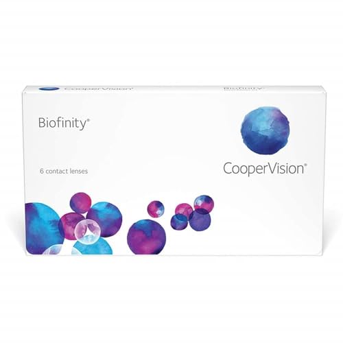 Biofinity - Lentes de contacto esféricas mensuales (R 8.6 / D 14 / -11.5 Diop), Pack de 6 uds.