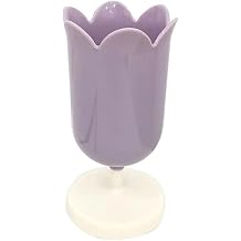 Purple Pen Holder for Desk, Plastic Tulip Pen Holder Cute Stationery Organizer Pencil Stand Case Pencil Cups Desktop Decoration Pencil Holders