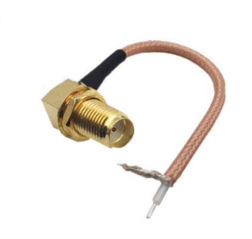 Computer Accessories - Jumper cable Single End Female to PCB Solder Pigtails for Wifi Routers 𝖦РЅ 𝖦РRЅ Low Loss Jack Plug Wire Connectors (SAMF Right-PCB 2m)