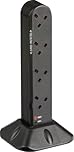 Knightsbridge ML 8 Gang 2 m Surge Protected Tower Extension Lead,Black
