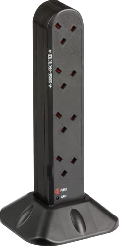 Knightsbridge 8 Gang Surge Protected Tower Extension Lead