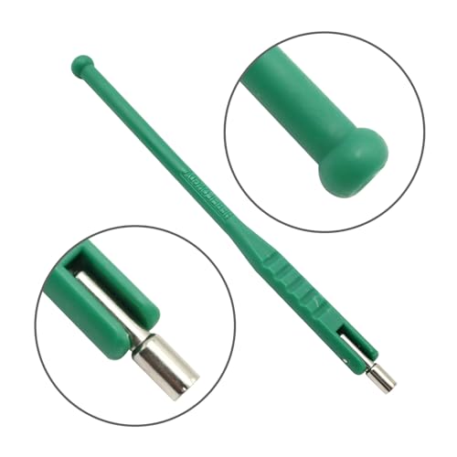 Image of Tire Valve Stem Puller Tool with Valve Core Tool, 11.4 Inch Long Valve Stem Extension Adapter, Replacement for Installation and Removal of Valve Stems
