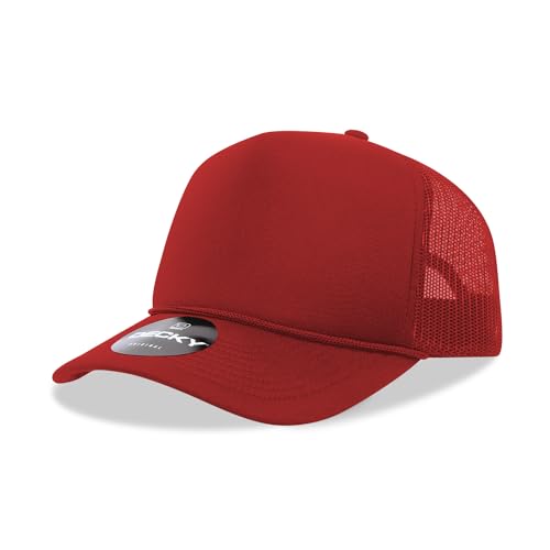 Casquette trucker Decky a profil moyen en mousse structuree cardinal haut de gamme