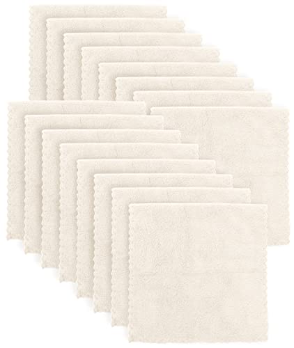 Image of Super Soft Burp Cloths 16 Pack - Thick - Extra Absorbent - Perfect Size Large 20 X 10 Inch - Light and Easy to Carry - Milk Spit Up Rags - Burpy Cloths for Unisex, Boy, Girl, Newborn - Cream