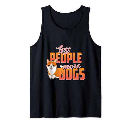Less People More Dogs Pet Puppy Paws Dog Breed Bone Dogs Paw Tank Top, Black