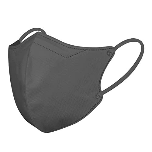 [MIR] オシャモリマスク 10枚入り*2 3Dマスク 立体マスク ノーズワイヤ付き バイカラーマスク 不織布マスク 使い捨て 4層構造 小顔効果 耳が痛くならない カラー マスク マットグレー