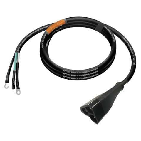 Golf Cart Charger Cord,3-Pin Triangle 48V Golf Cart Charger Plug for EZGO TXT & RXV,OEM# 604321 611218 611219,UL SJOOW，3 * 12AWG Cover