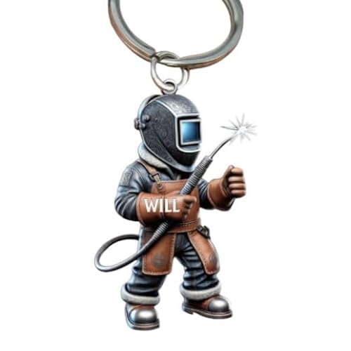 Personalized Welder Custom Name Keychain, Gift For Welder Welding Supplies,