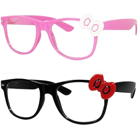 TRENDSUP Cute Hello Kitty Look Clear Lens Glasses (BKPKPK) Cover