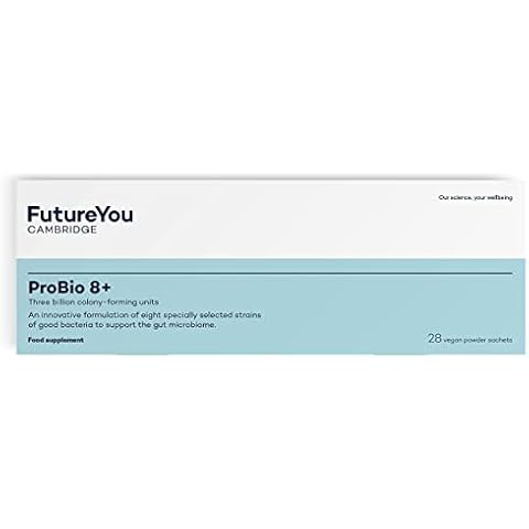 ProBio 8+ Live Culture Supplement Contains 3 Billion Friendly Bacteria Developed with Probioact Technology - Contains Lactobacillus & Bifidobacterium - FutureYou Cambridge, 28 Day Supply Cover