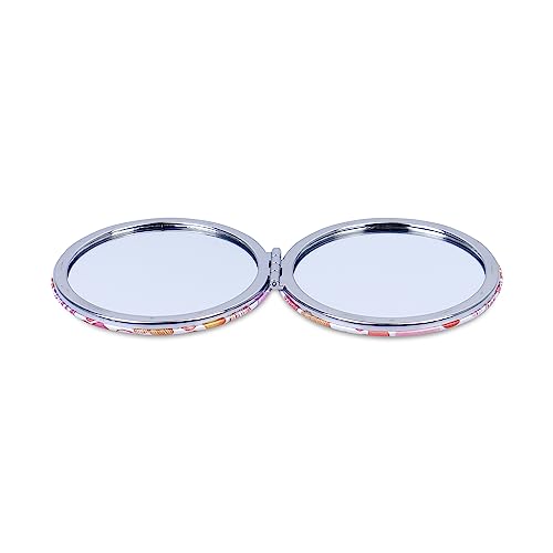 Image of NFI essentials Dressing Table Cosmetic Makeup Mirror with Stand, Round Shape Mirror for Multipurpose Tabletop Vanity Mirror Shaving Mirror Bathroom Mirror Magnifying Mirror Standing Mirror