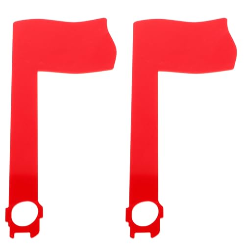 LIOOBO 2Pcs Acrylic Mailbox Flag Replacement Red Mailbox Flag Accessories Rotatable Email for Garden and Outdoor Alert