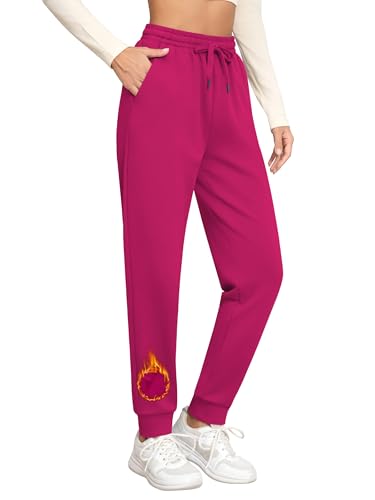 Pantalon d'entraînement chaud à taille haute avec poches pour athlétisme femme