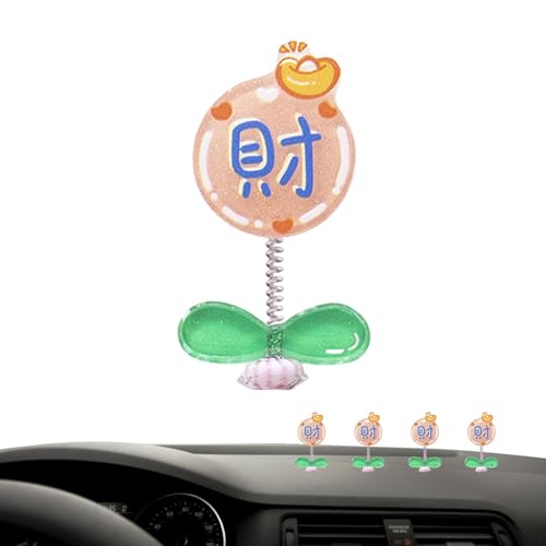 livre Décoration de voiture en forme de tête de pétales - Décoration de tableau de bord - Décoration amusante - Rétroviseur intérieur de voiture - Tableau de bord de voiture - Pour hommes et femmes