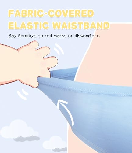 BAMBOO COOL Girls Underwear Breathable Moisture-Wicking 6-14Y Panties Lightweight Soft Solid Color Briefs 6 Pack3
