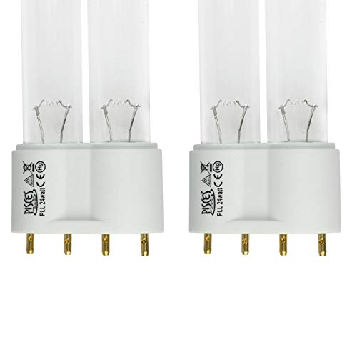 Pisces Twin Pack 24w (watt) PLL Replacement UV Bulb Lamp for Pond Filter UVC - 2