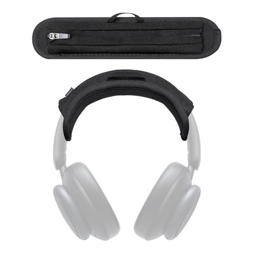Funda de Cojín para Diadema Compatible con Anker Soundcore Space Q45, Life Q35, Q30, Q20, Q20i, Q20+, H30i Q11 Q11i, Cojín de 6mm de espesor, Cierre sin Juego, con Asa para Colgar miniatura 1