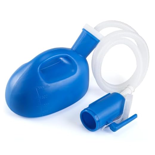 Portable Urinals for Men ONEDONE Men's Urinal Bottle Spill Proof Male Pee Bottle Urine Bottles 68 OZ for Hospital Home Camping Car Travel 45" Long Hose with Lid (Blue)
