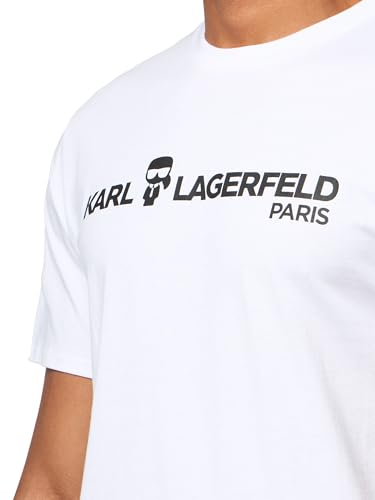 KARL LAGERFELD Men's Short Sleeve Crewneck Karl Text Graphic Design T-Shirt3