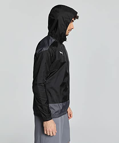 PUMA Herren teamGOAL 23 Training Rain Jack Regenjacke, Black-Asphalt, S – Ansicht 2