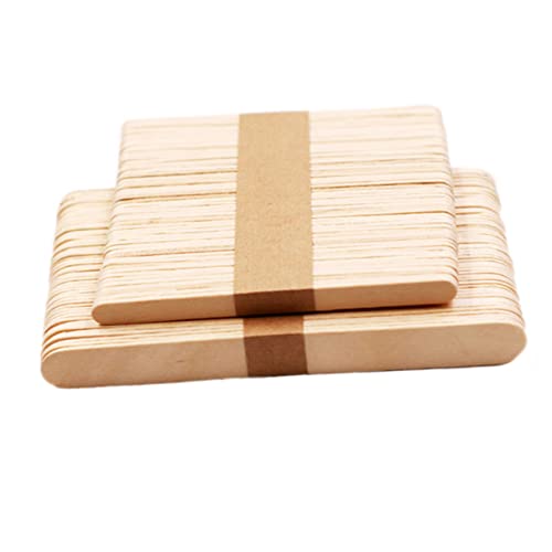 AKOOSY 50 piezas Palitos de Madera para Manualidades sin Cera Superficie Lisa y Segura Unidades de Palos de Helado Naturales para DIY Creativo Jardines de Infancia y Proyectos Escolares