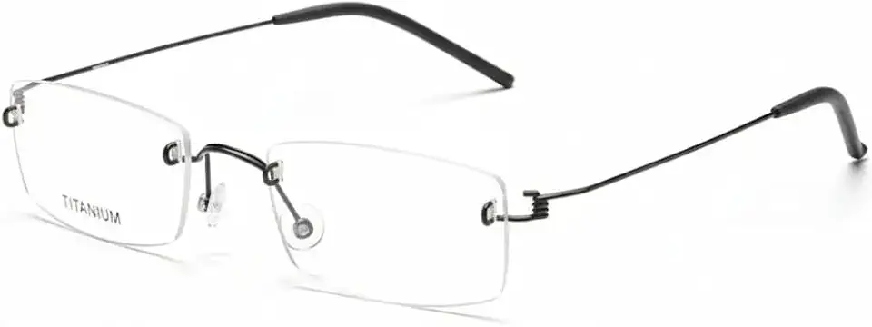 Armação de luxo Óculos de Grau Titânio sem Parafuso Leitura para Perto