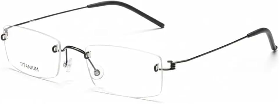 Armação de luxo Óculos de Grau Titânio sem Parafuso Leitura para Perto